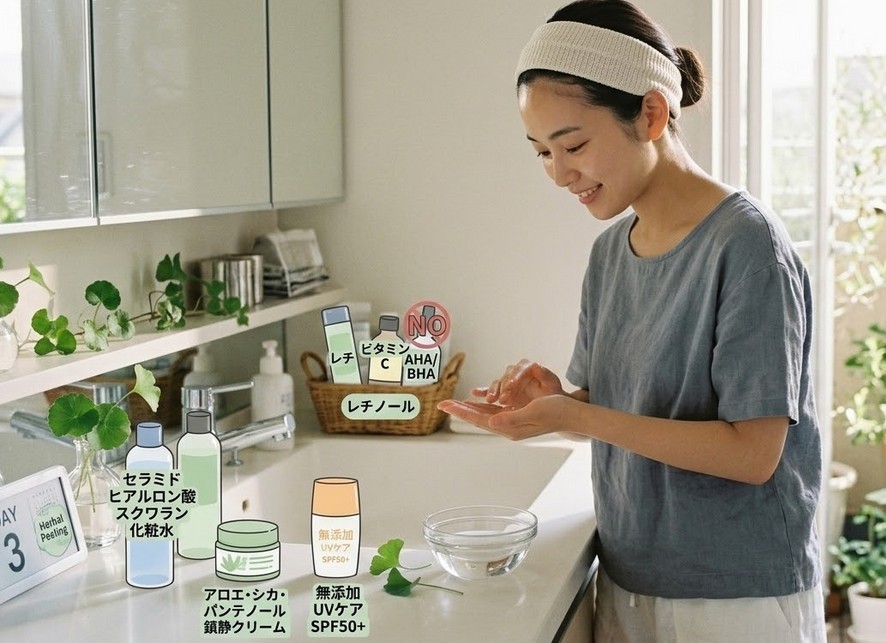 ハーブピーリング後の自宅スキンケア^_^